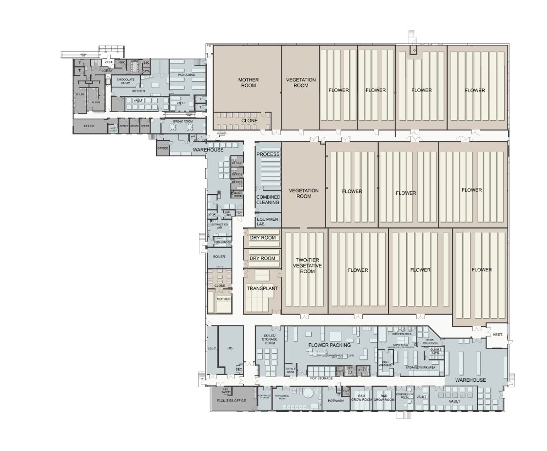 Garden Remedies in Fitchburg, MA. Reception Area, designed by Hardaway Sziabowski Architects.