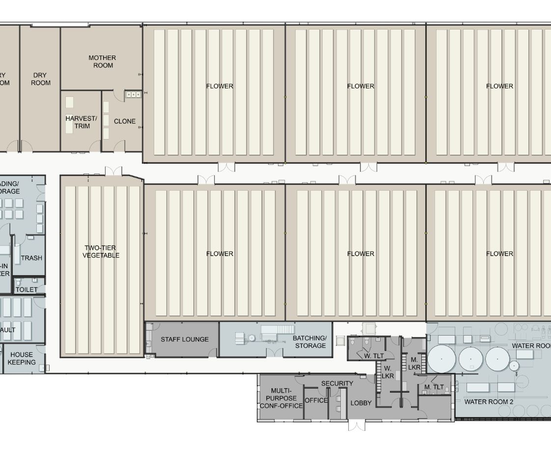 Top Shelf Cannaseurs in Uxbridge, MA. Reception Area, designed by Hardaway Sziabowski Architects.